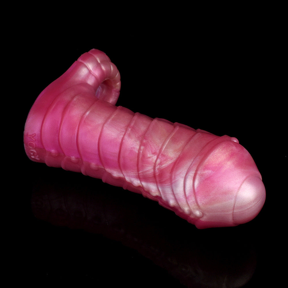 Fire Horse Penis Sleeve Sheath Enlarger - Silicone Monsterdildo Cock Extender Male Condom