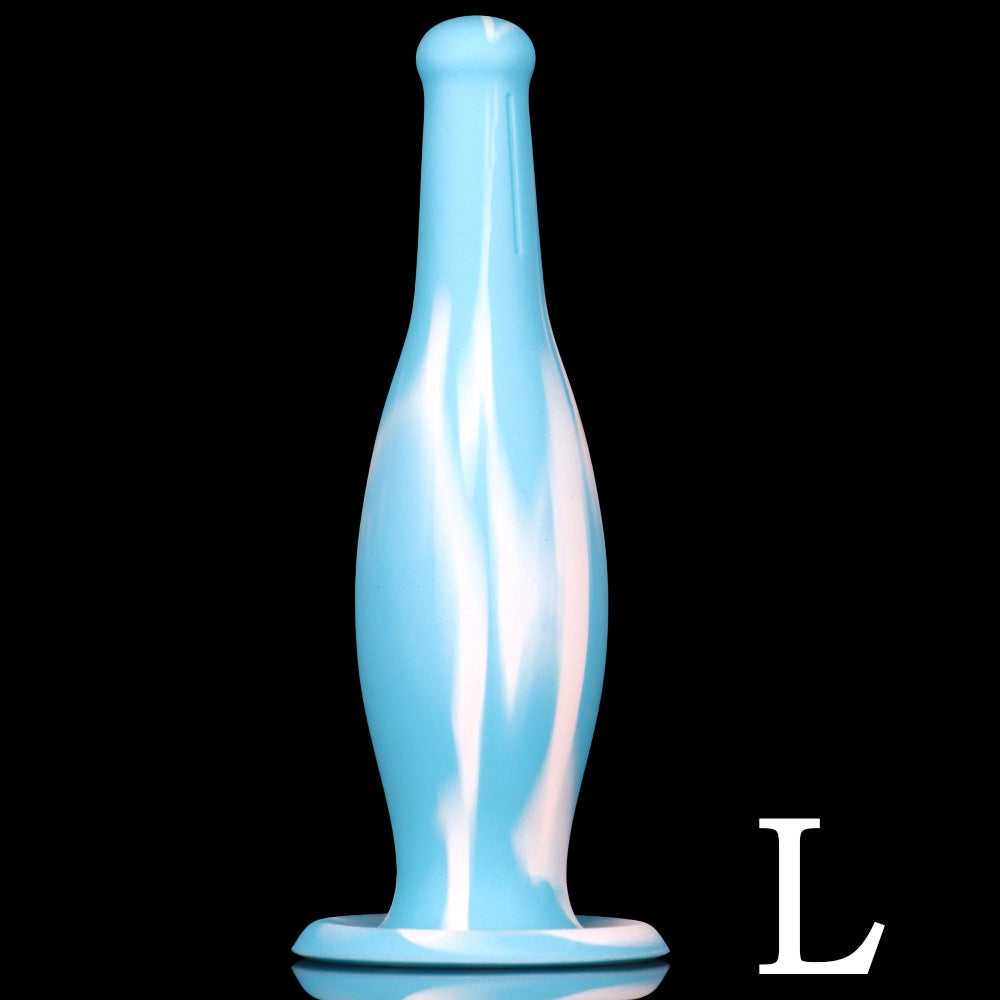 Fantasy Bowling Anal Dildo Butt Plug - Exotic Color-Mixing Silicone Sex Toys for Women