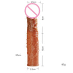 Realistic Dildo Cock Sleeve Male Sex Toys - Condom Penis Extender Vagnia Anal Stimulator