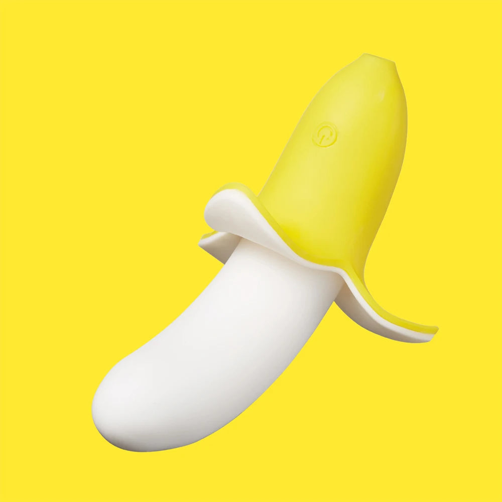 Banana Clit Clamp Tongue Vibrator - Nipple Massage G Spot Vibrating Dildo Women Gifts