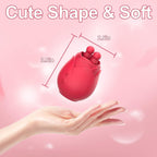 Clit Clamps Rose Women Vibrator - Dual Tongue Nipple Clamping Female Sex Toys