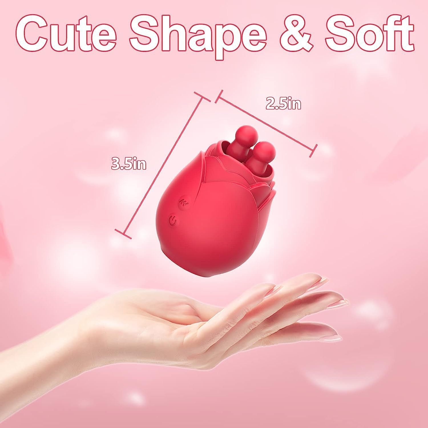 Clit Clamps Rose Women Vibrator - Dual Tongue Nipple Clamping Female Sex Toys