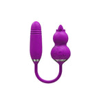 Double End Thrusting Anal Dildo Clit Stimulator - Realistic Gourd Silicone Female Sex Toys Gift