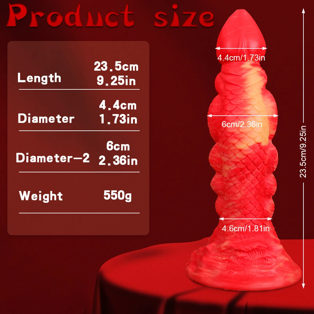 Monster Dildo Anal Plug - Colorful Exotic Animal Dildo Dilator Sex Toys for Men Women
