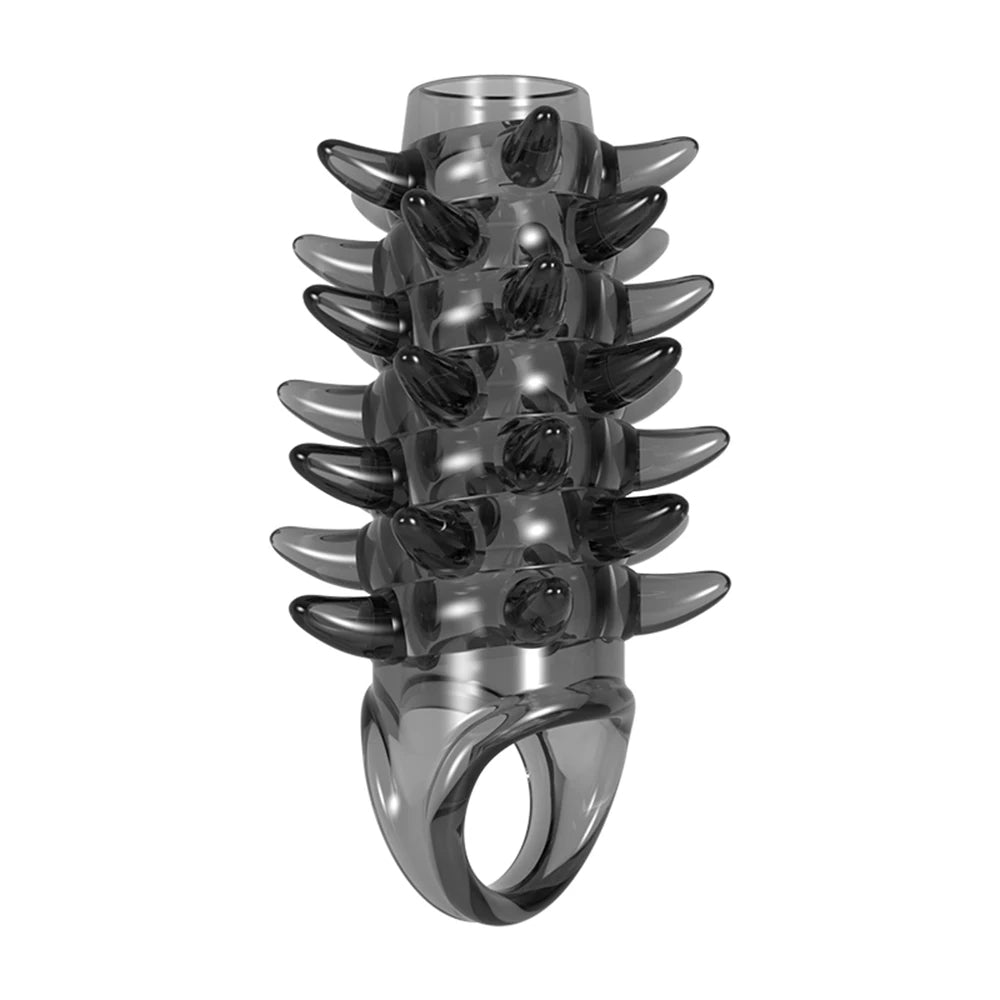 Knotted Fantasy Penis Sleeve - Stretchy Cock Ring Delay Ejaculation Condom Sex Toy for Men