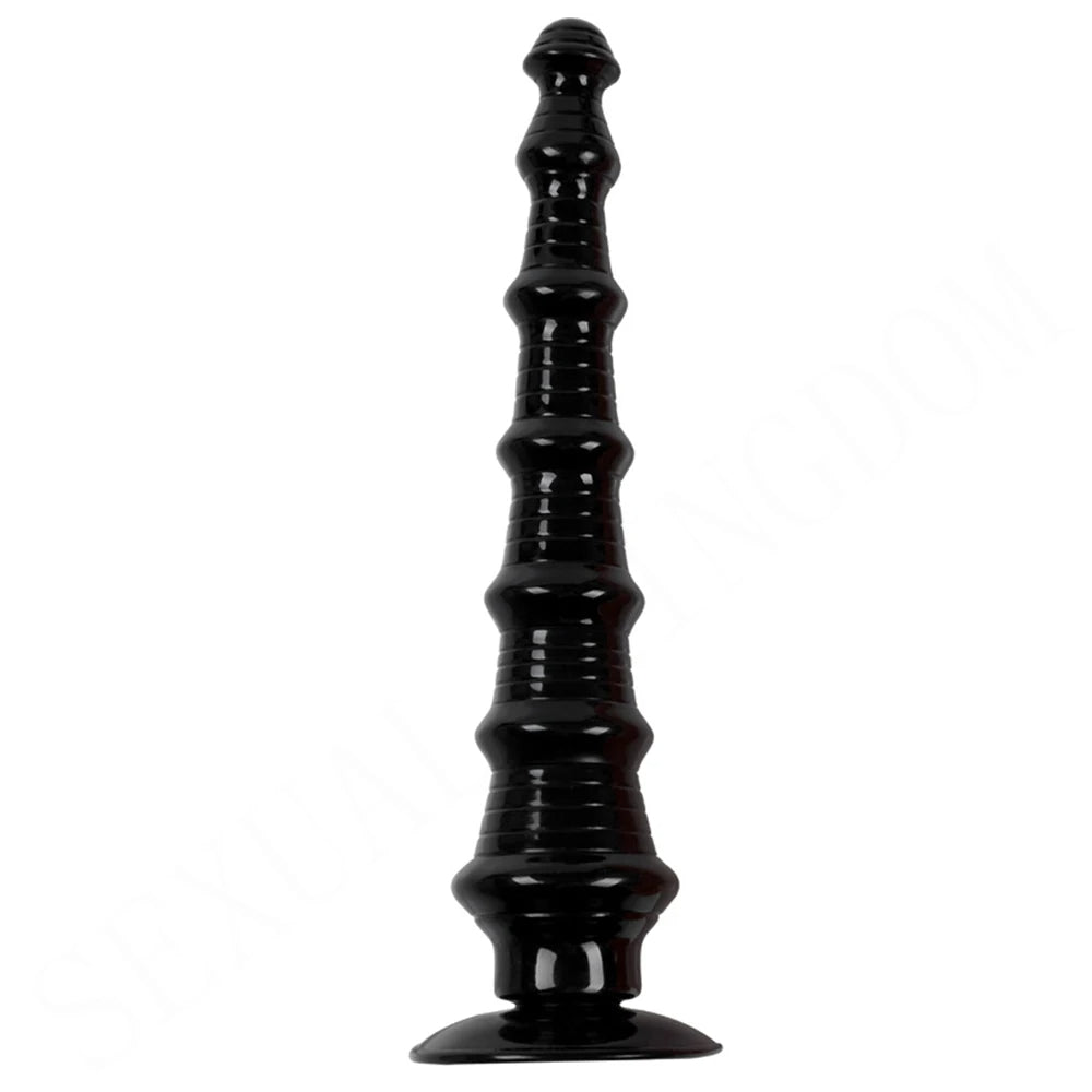 Long Silicone Anal Plug Dilator - Big Threads Anal Dildo Expansion Prostate Orgasm