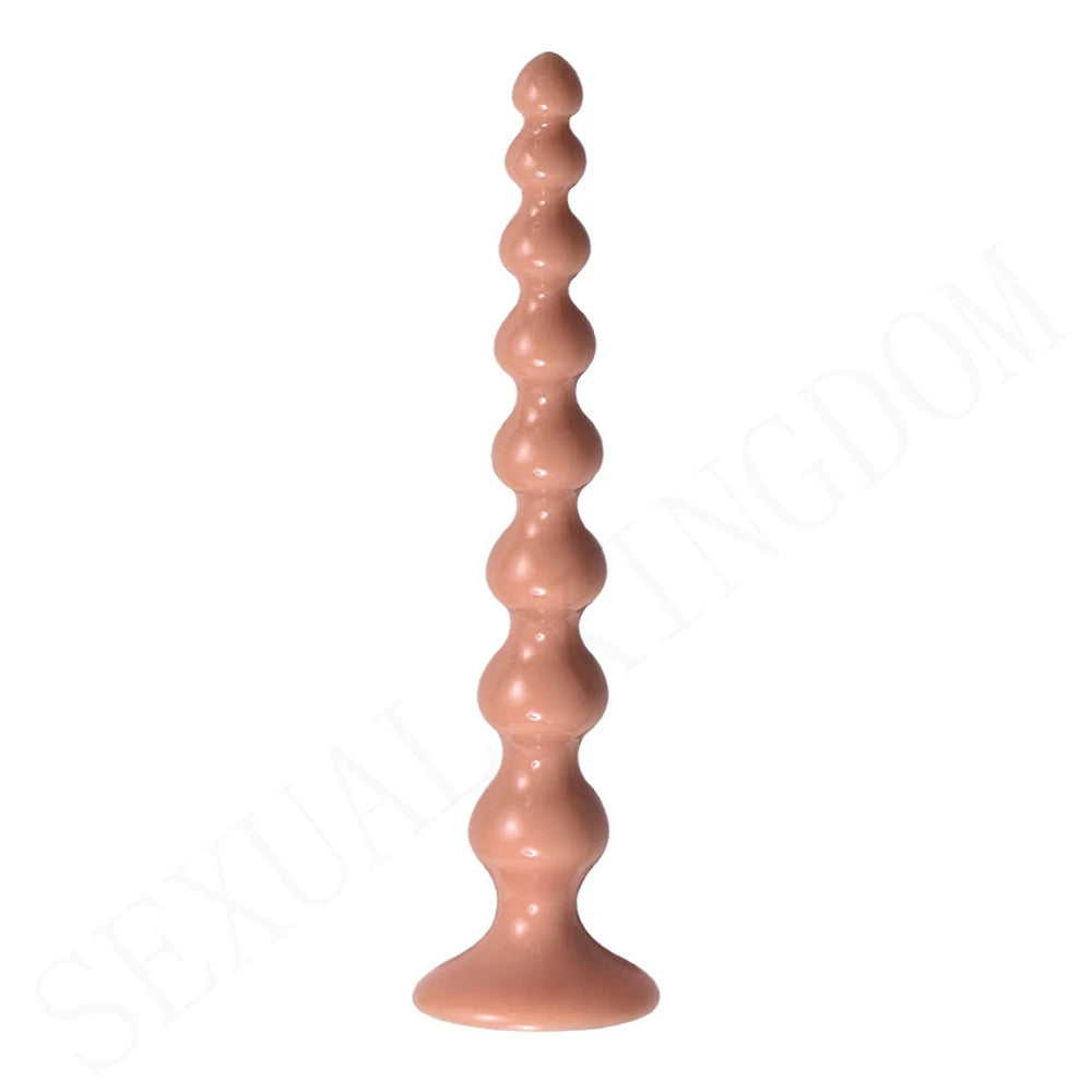 14 inch Long Anal Beads Butt Plug -Silicone Dildo Sex Toy for Men Women