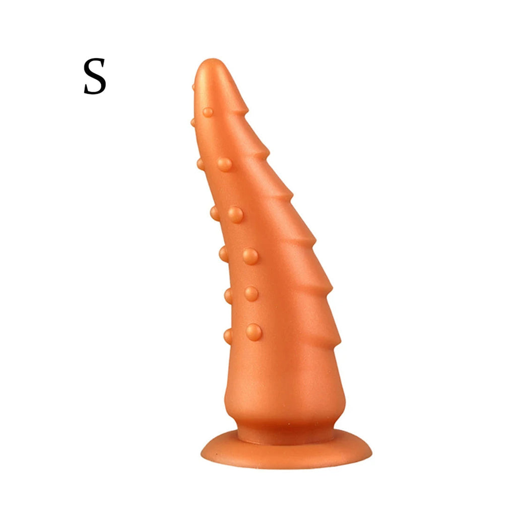 Big Monster Dildo Anal Plug - Realistic Gold Knotted Dildos Silicone Tentacle Anal Toys