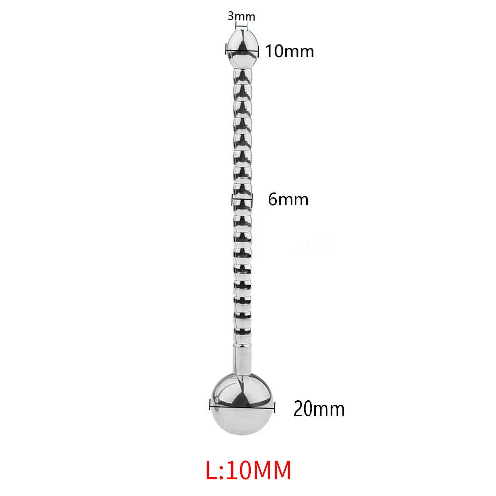 Metal Dildo Penis Plug - Stainless Steel Horse-Eye Stick Penis Milking Male Sex Toys
