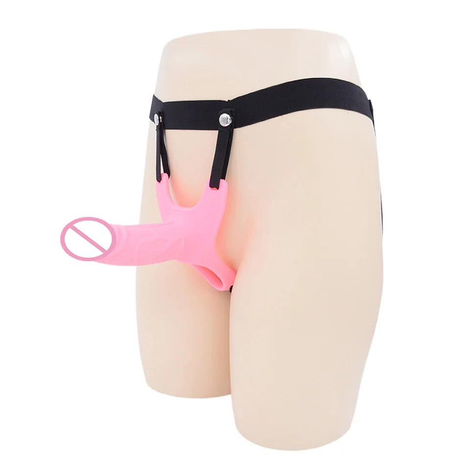 Male Strap On Cock Sleeve Sheath - Realistic Penis Enlarger Harneess Extender Pegging Play