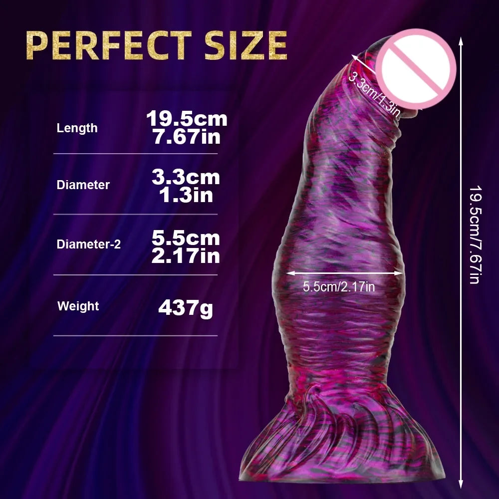 Exotic Knot Anal Dildo Butt Plug - Realistic Geoduck Silicone Dildos Sex Toy for Women