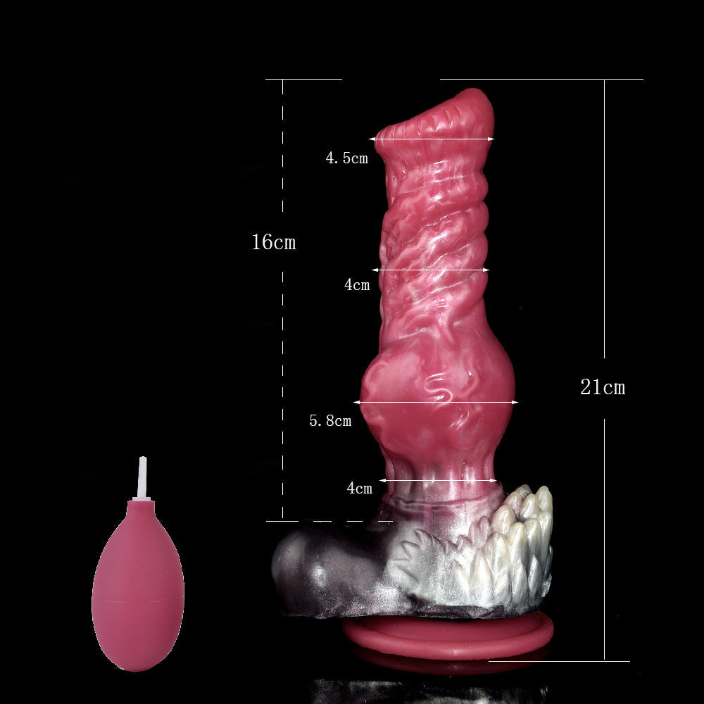 Squirting Horsedildo Butt Plug - Silicone Monster Dildo Vaginal Prostate Massger