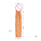 Realistic Dildo Cock Sleeve Male Sex Toys - Condom Penis Extender Vagnia Anal Stimulator