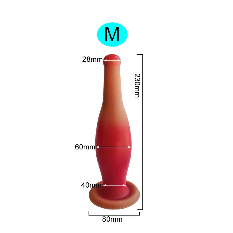 Silicone Anal Dildo Butt Plug - Fantasy Bowling Realistic Dildos Strapon Sex Toy