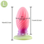 Luminous Anal Dilator Butt Plug - Pink Anal Dildo Knotted Silicone Female Sex Toys