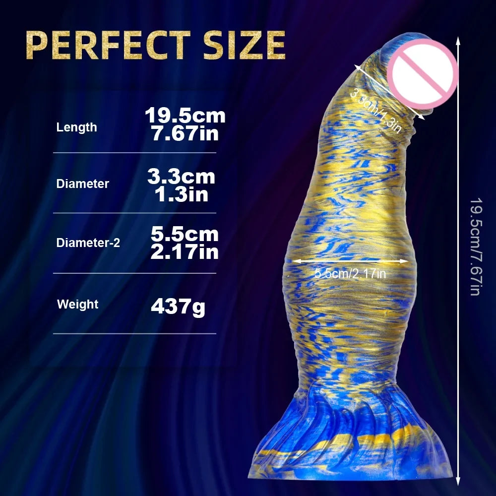 Exotic Knot Anal Dildo Butt Plug - Realistic Geoduck Silicone Dildos Sex Toy for Women
