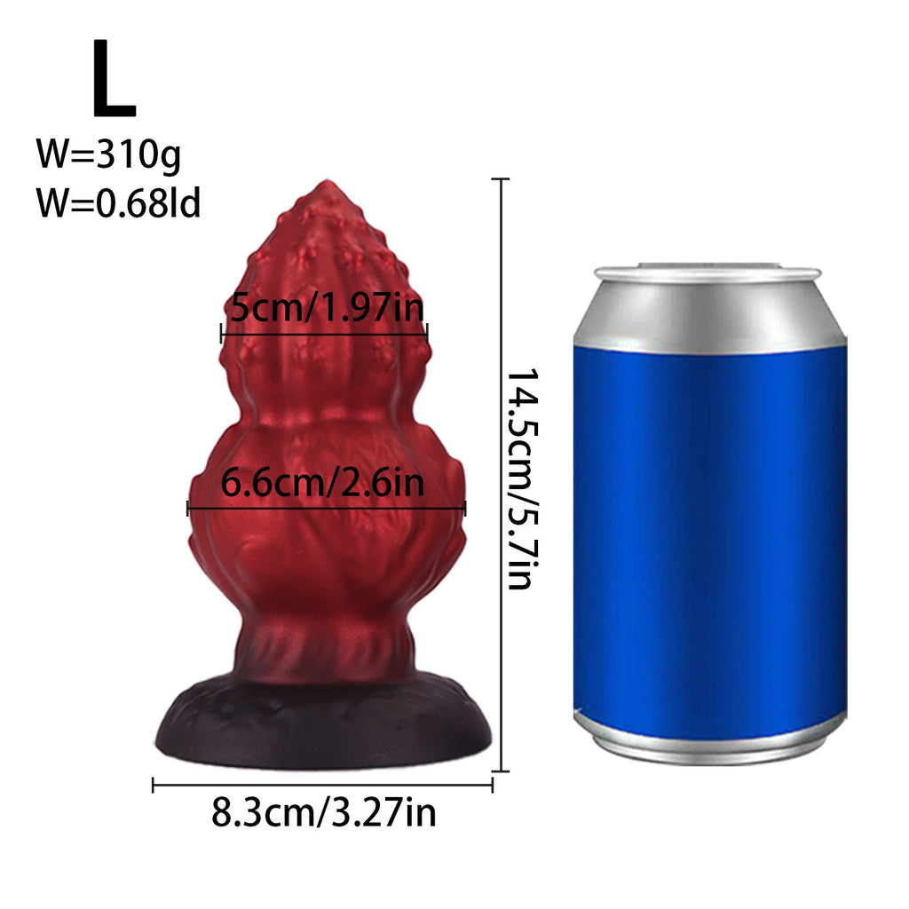 Walnut Monsterdildo Butt Plug - Silicone Anal Dilator Expander Vaginal Sex Toys for Men Women