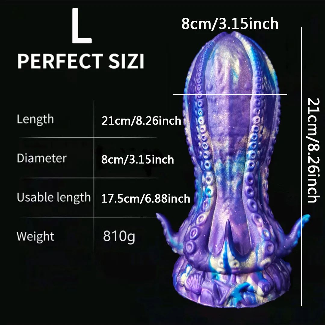 Fantasy Monster Dildo Butt Plug - Exotic Starry Silicone Anal Dildos Vaginal Prostate Massager