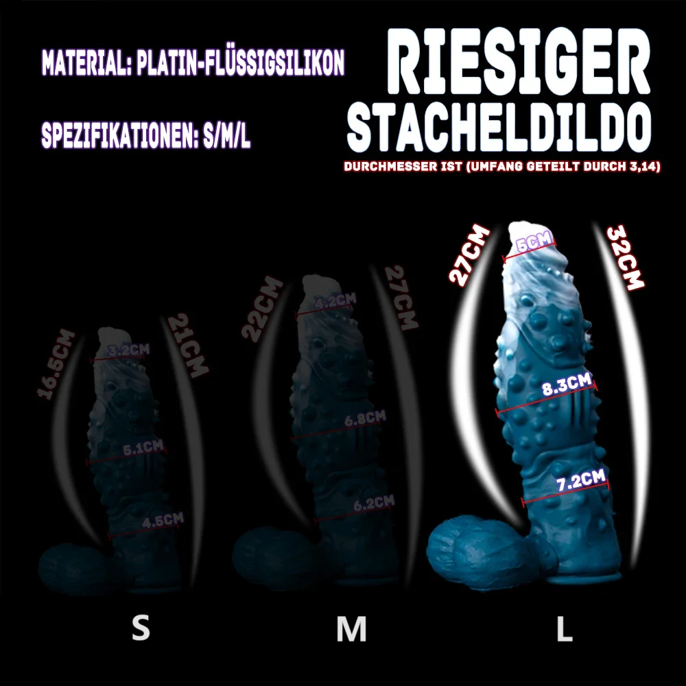 Fantasy Silicone Dragon Dildo - Exotic Spikes Textured Design with Sculpted Details