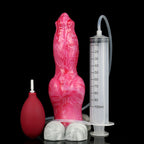 Squirting Dildo Butt Plug - Dog Monsterdildo Big Suction Cup Silicone Vagina Prostate Massager