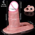 Realistic Cock Sleeve Mals Sex Toys - Lifelike Large Big Girth Silicone Penis Enlarger