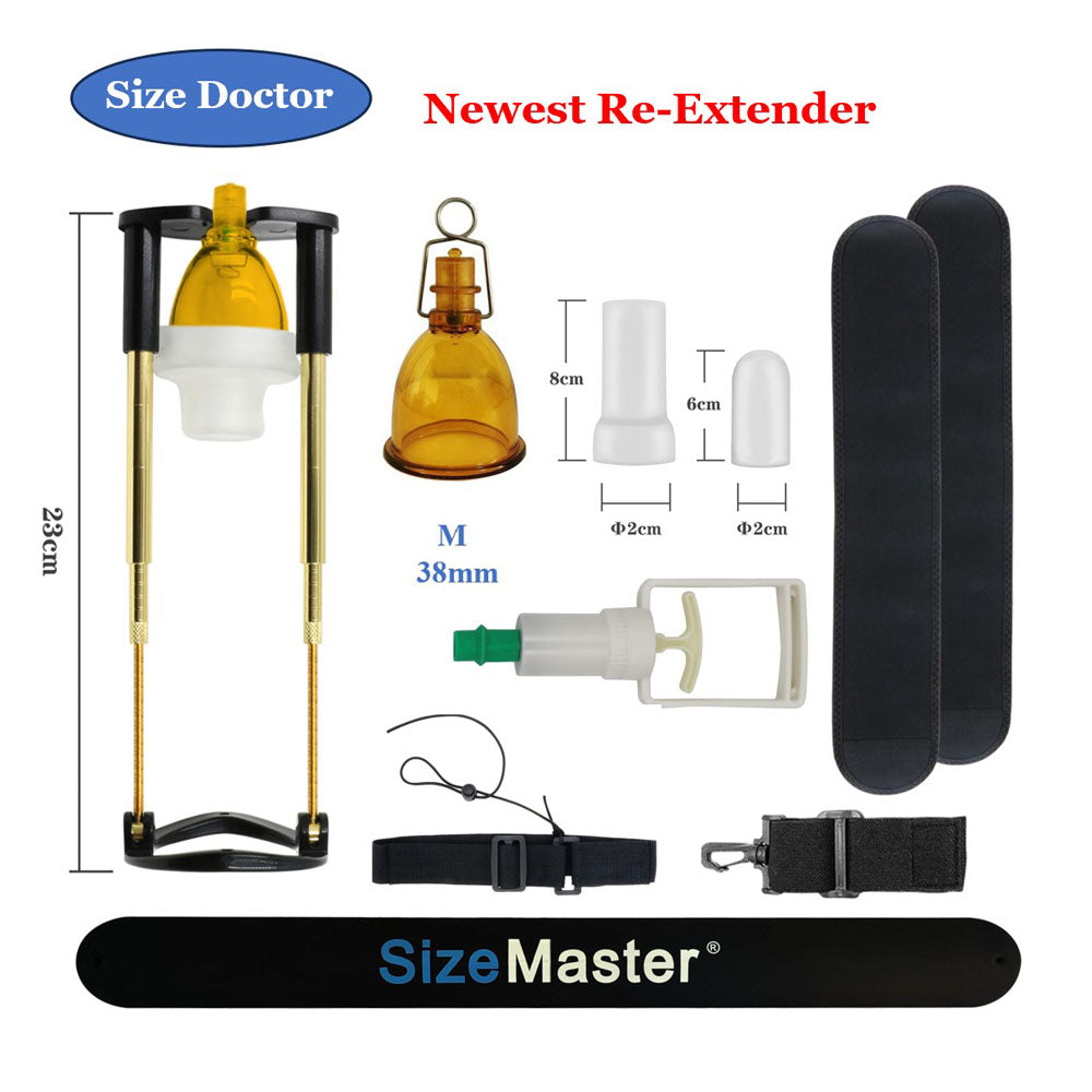Vacuum Penis Pump Extender – Adjustable Enlargement Device with Strap-On Harness & Sleeve Support