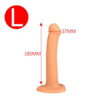 Slender Anal Dildo Butt Plug - Silicone Suction Cup Dildo G Spot Prostate Massage