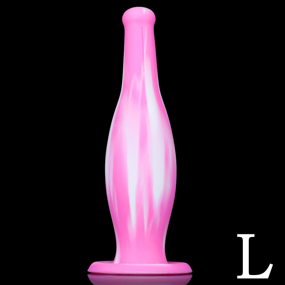 Fantasy Bowling Anal Dildo Butt Plug - Exotic Color-Mixing Silicone Sex Toys for Women