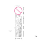 Realistic Dildo Cock Sleeve Male Sex Toys - Condom Penis Extender Vagnia Anal Stimulator
