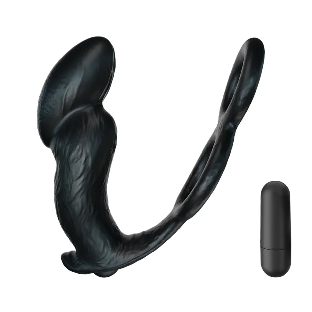 Remote Controlled Finger Prostate Massager - Vibrating Cock Ring Male Sex Toys