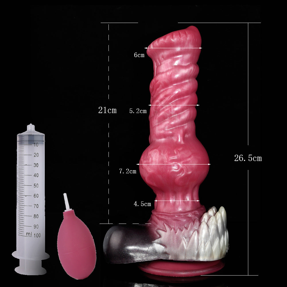 Squirting Horsedildo Butt Plug - Silicone Monster Dildo Vaginal Prostate Massger