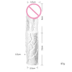 Realistic Dildo Cock Sleeve Male Sex Toys - Condom Penis Extender Vagnia Anal Stimulator