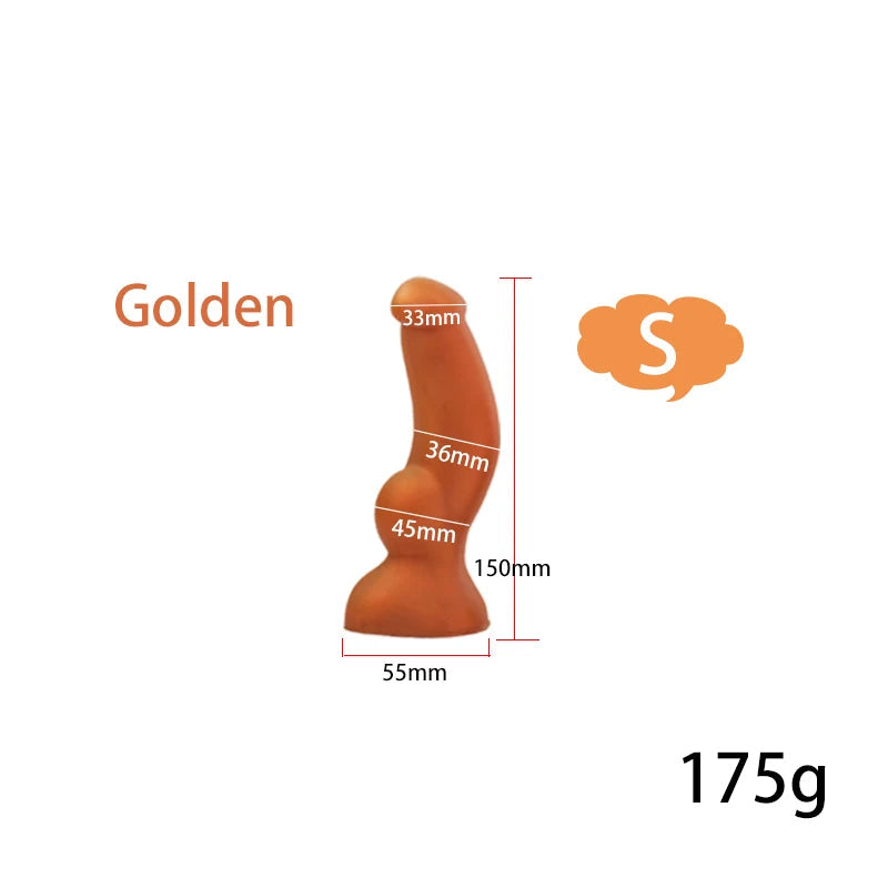 Big Knotted Dildo Large Butt Plug - Fantasy Animaldildo Anal Dilator Suction Cup Sex Toys