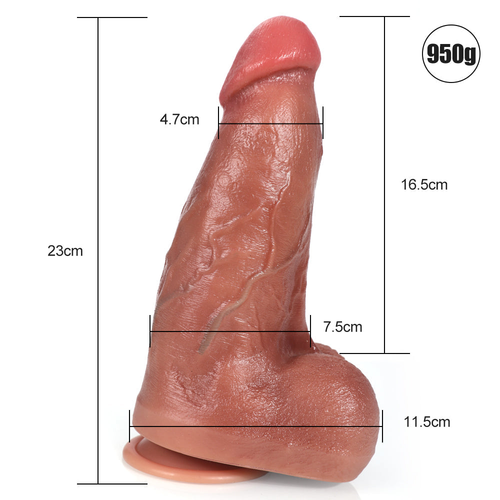Big Girth Realistic Anal Dildo Butt Plug - Huge Silicone Suction Cup Female Sex Toy