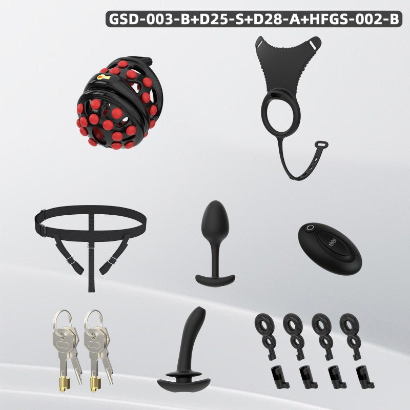 Silicone Soft Nail Modular Chastity Cage System GSD Wearable Chastity Device