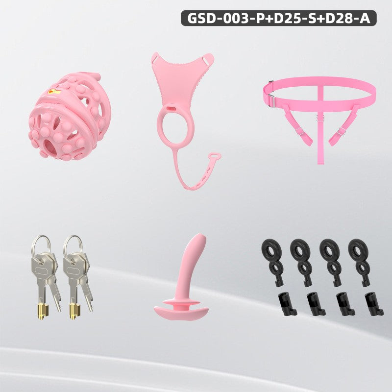 Silicone Soft Nail Modular Chastity Cage System GSD Wearable Chastity Device
