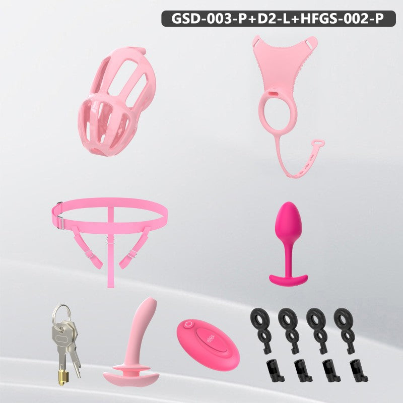 Modular Silicone Chastity Cage System | Remote Control Vibration & Adjustable Wearable Design (GSD D2)