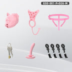 Puppy Head Chastity Cage Set with Underwear & Plug-GSD Series