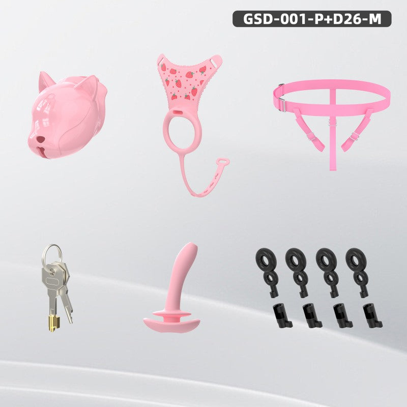 Puppy Head Chastity Cage Set with Underwear & Plug-GSD Series