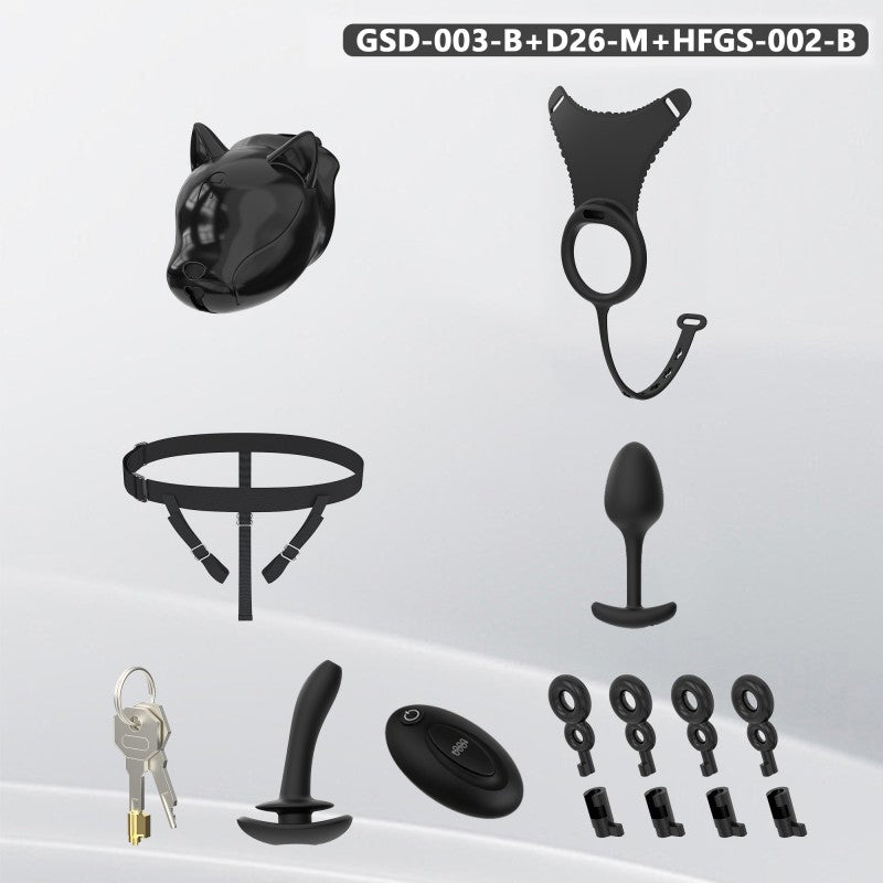 Puppy Head Chastity Cage Set with Underwear & Plug-GSD Series
