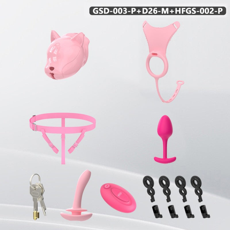 Puppy Head Chastity Cage Set with Underwear & Plug-GSD Series