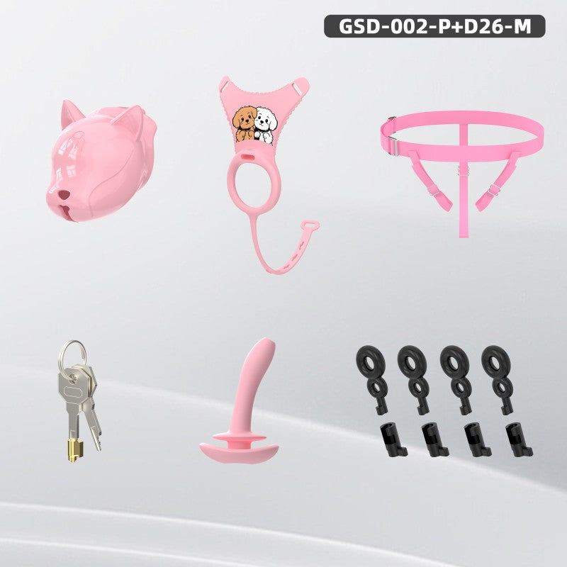 Puppy Head Chastity Cage Set with Underwear & Plug-GSD Series
