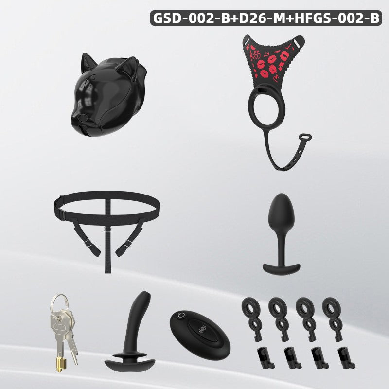 Puppy Head Chastity Cage Set with Underwear & Plug-GSD Series