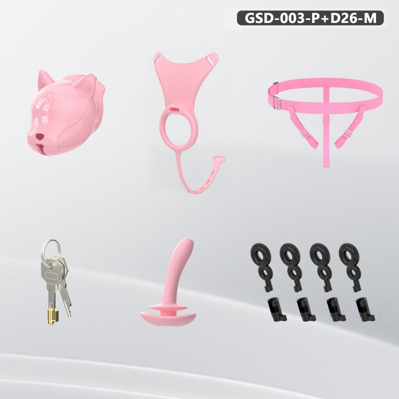 Puppy Head Chastity Cage Set with Underwear & Plug-GSD Series