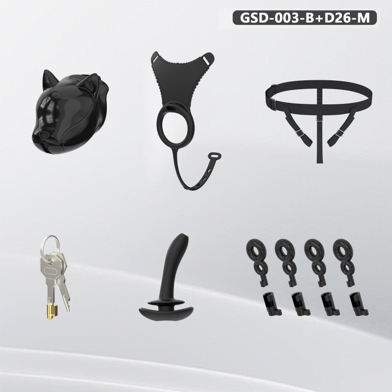 Puppy Head Chastity Cage Set with Underwear & Plug-GSD Series