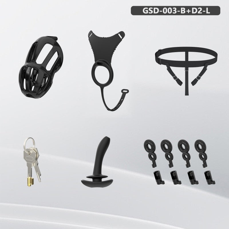 Modular Silicone Chastity Cage System | Remote Control Vibration & Adjustable Wearable Design (GSD D2)