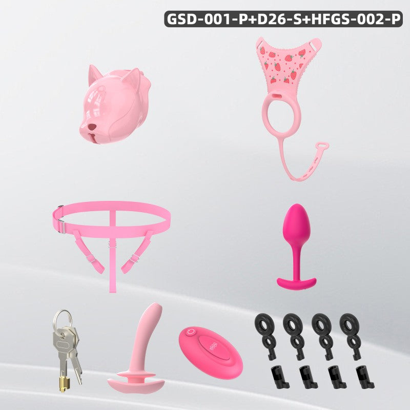 Puppy Head Chastity Cage Set with Underwear & Plug-GSD Series