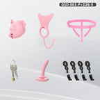 Puppy Head Chastity Cage Set with Underwear & Plug-GSD Series