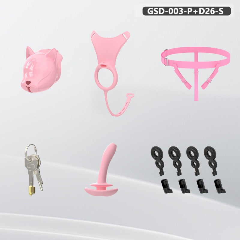 Puppy Head Chastity Cage Set with Underwear & Plug-GSD Series