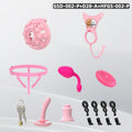 Silicone Chastity Thong Set with Vibrating Plug & Soft Spike Cage-GSD Series